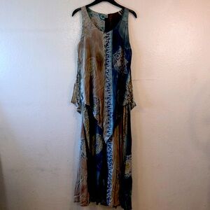 Vintage Flowy tie dye maxi dress
